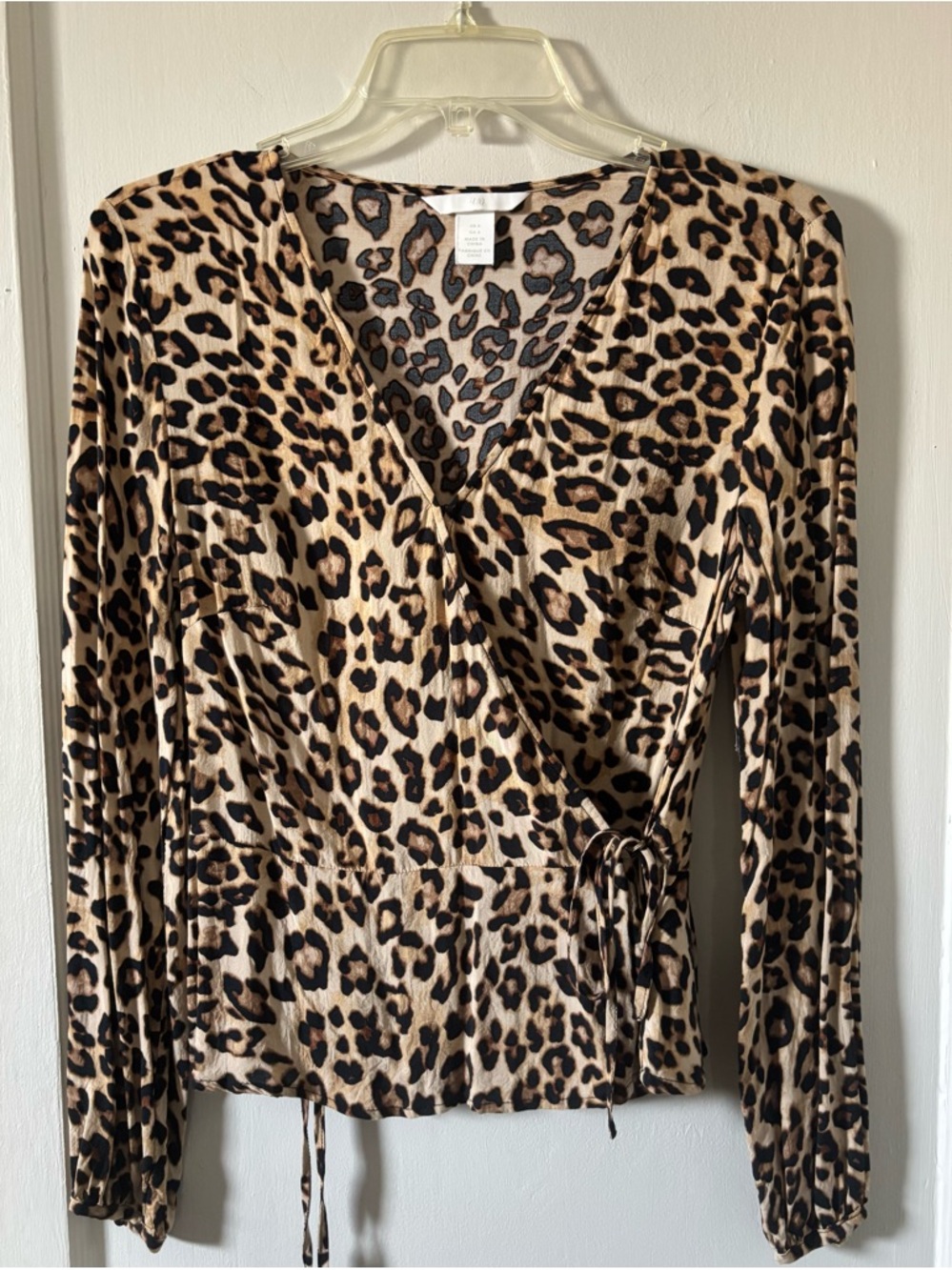 H&M Leopard Print Wrap Top